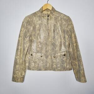 Alfani Slim fit genuine snake skin jacket Size Small Excellent used condition